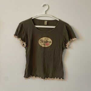 CROPPED GRAPHIC LETTUCE TEE